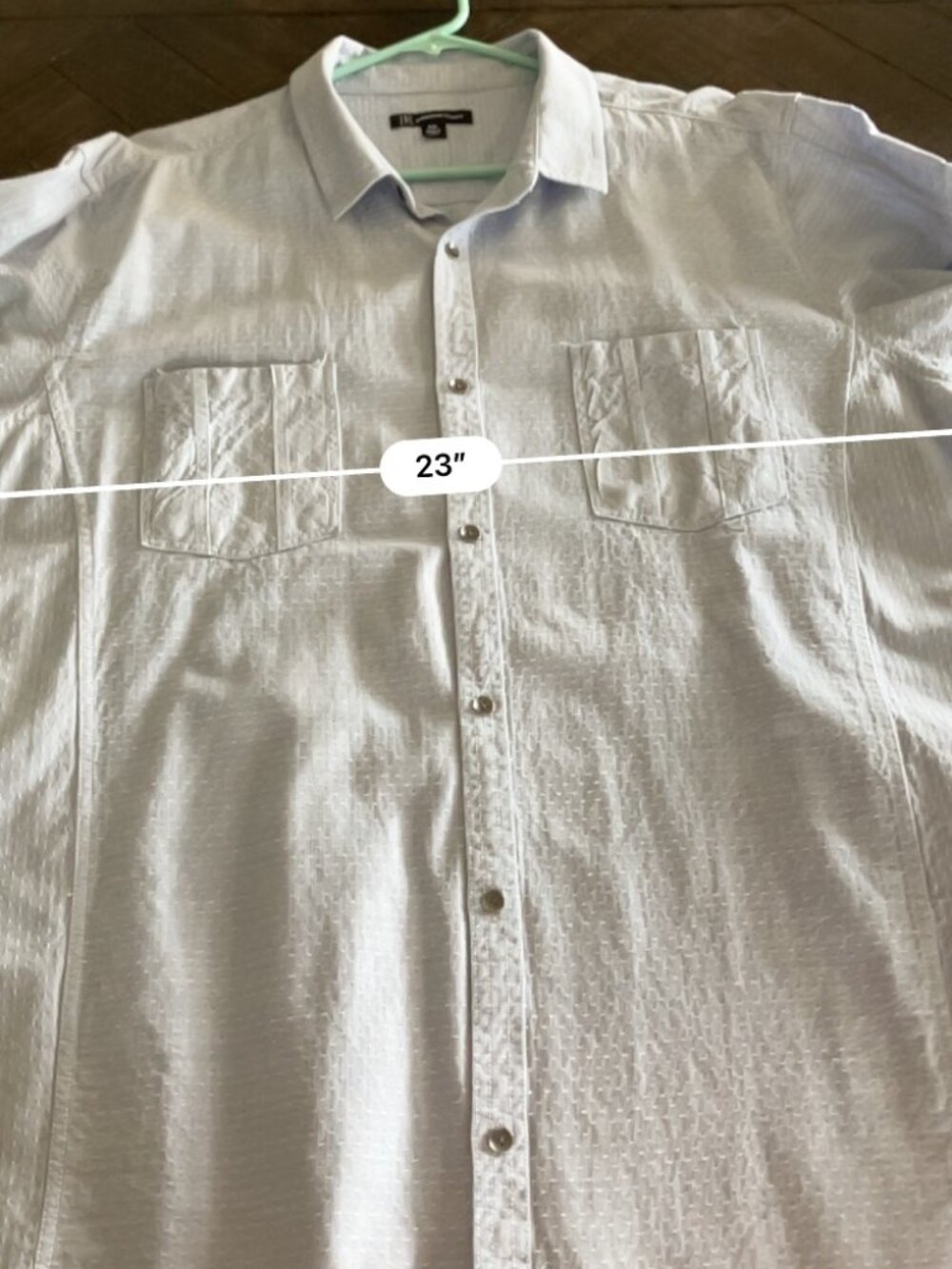 🌞 Summer Sale 🌞 Mens Textured Light Baby Blue Shirt - Picture 4 of 4